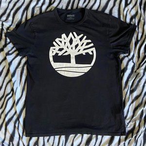 TIMBERLAND (Size M) Brand Logo Black Tee